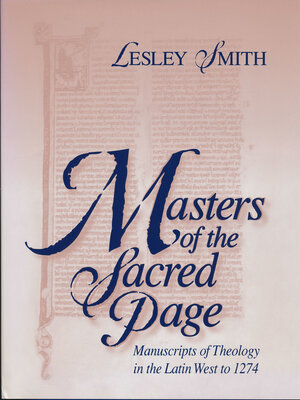 cover image of Masters of the Sacred Page